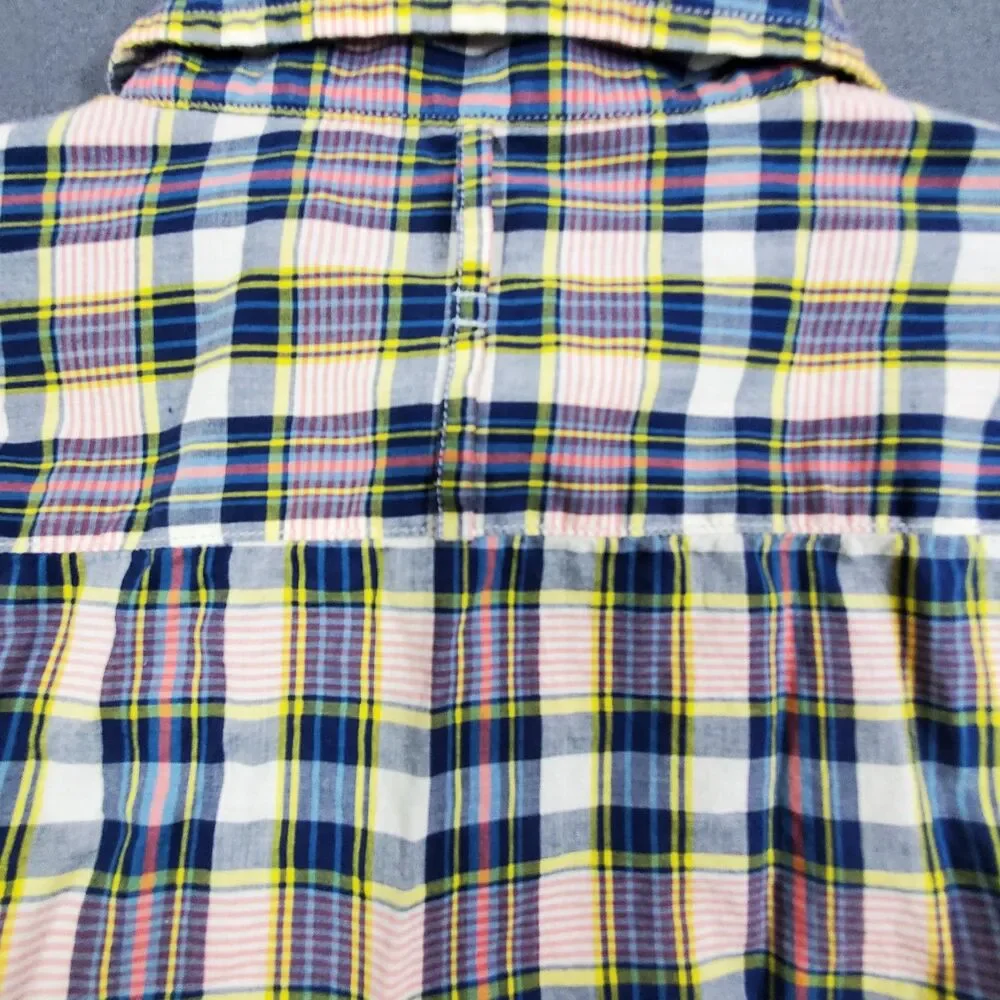 Banana Republic Button Up Mens Shirt Size L Checkered Mulitcolored